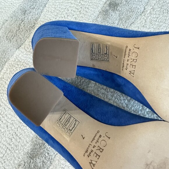 J crew Blue Heel Suede pump - Picture 10 of 11